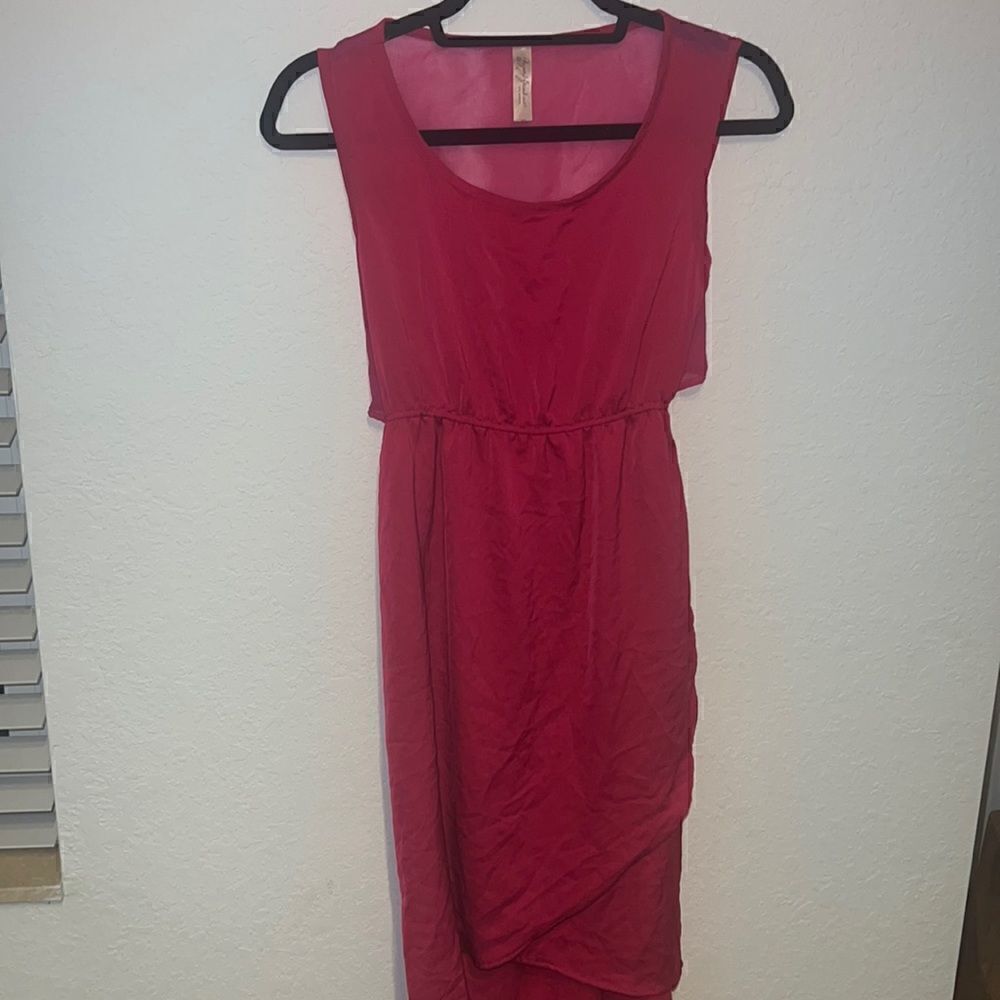 Gypsy Junkie High Low Magenta Dress - Cinched Middle - LA - Like New - S/M